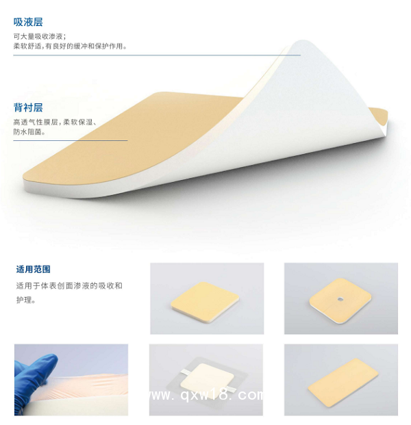 自粘性聚氨酯泡沫敷料（創(chuàng)傷、糖尿病足、褥瘡貼可OEM）