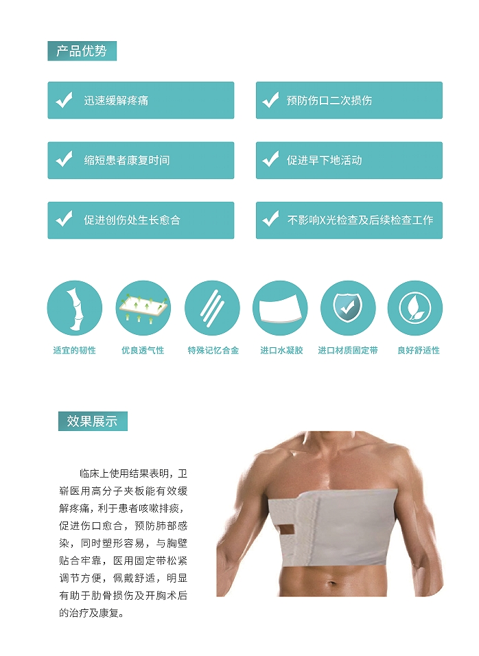 醫(yī)用高分子夾板（胸部護板、肋骨固定板）